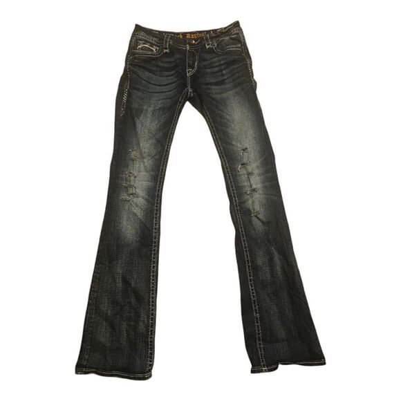 ROCK REVIVAL Essie Bootcut Jeans Sequin Bling - Size 28 - Picture 1 of 13